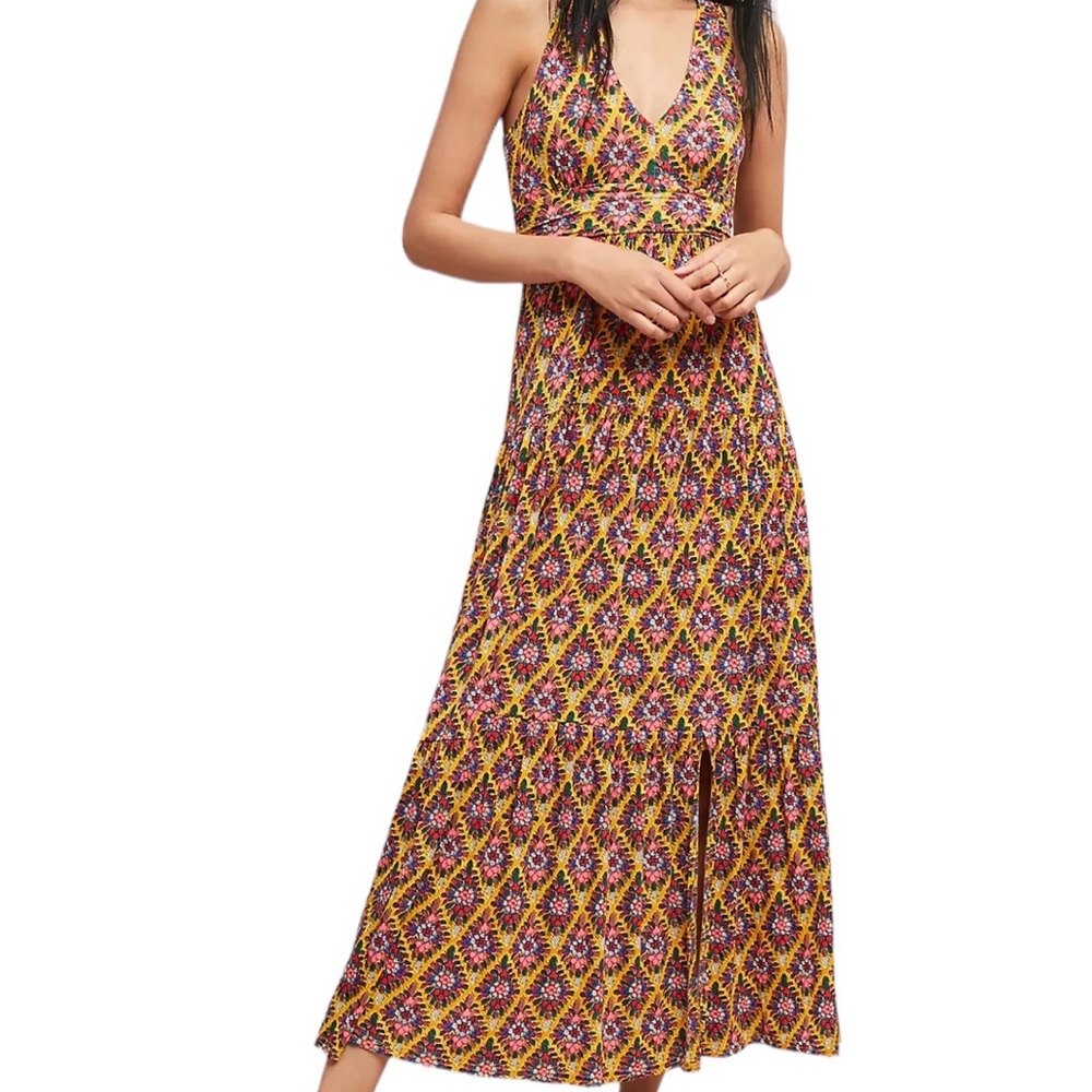 Anthropologie Maeve Luella Floral Maxi Dress
